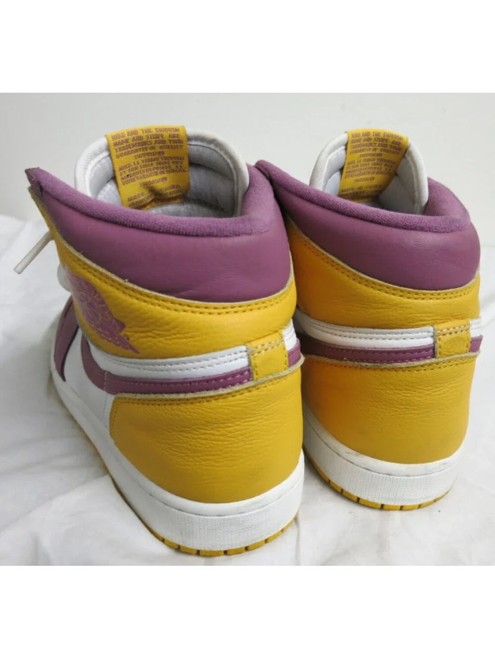 Jordan Air Jordan 1 Retro High OG Brotherhood 555088-706 Yellow Purple sz 9